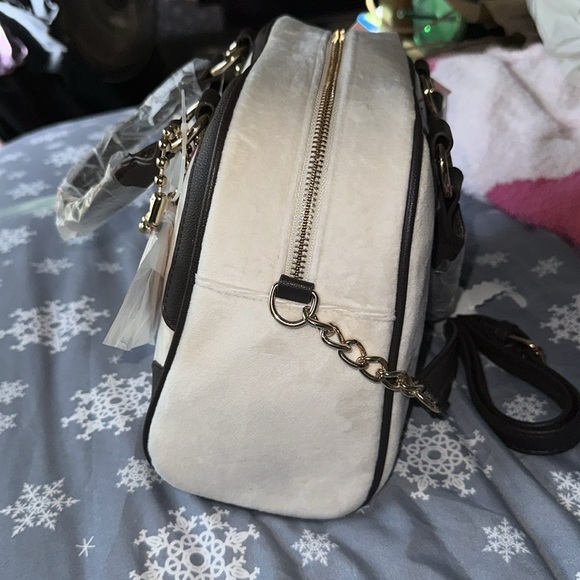 juicy Couture pink bowler velour heritage hand bag crossbody new release - Picture 5 of 15